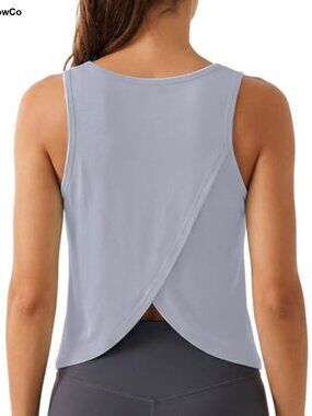 Women's Cropped Open Back Sleeveless Tank Top
